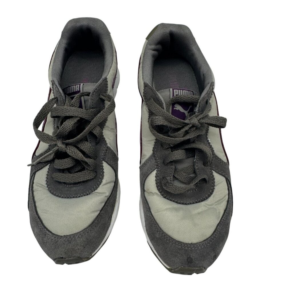 Puma Womens Athletic Sneakers Size 8 Gray Suede Activewear Lace Up EverTrack